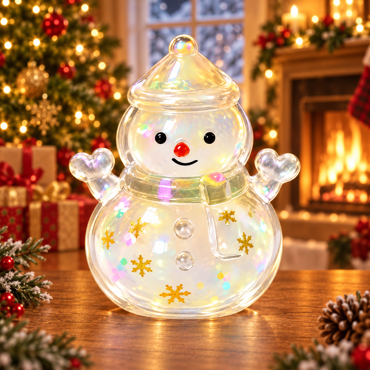 Cute White Snowman Stress-Relief Squishy — product image