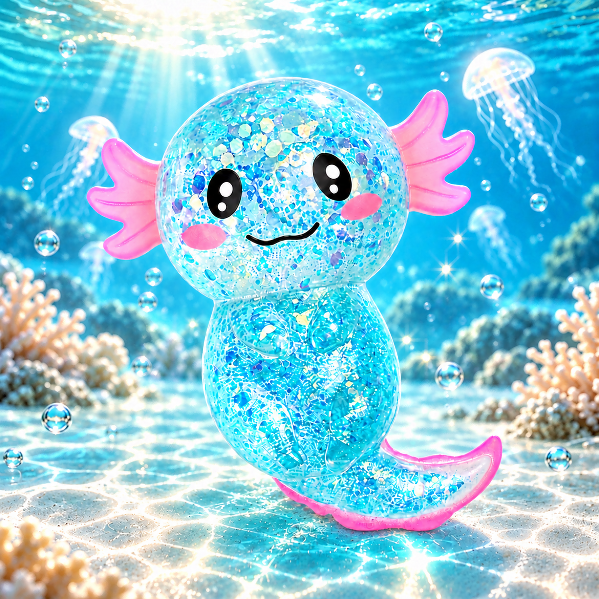 Blue Axolotl Malt Candy Squishy — product image