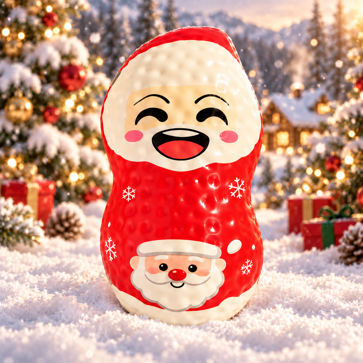 Santa Claus Red Smiling Peanut Squish