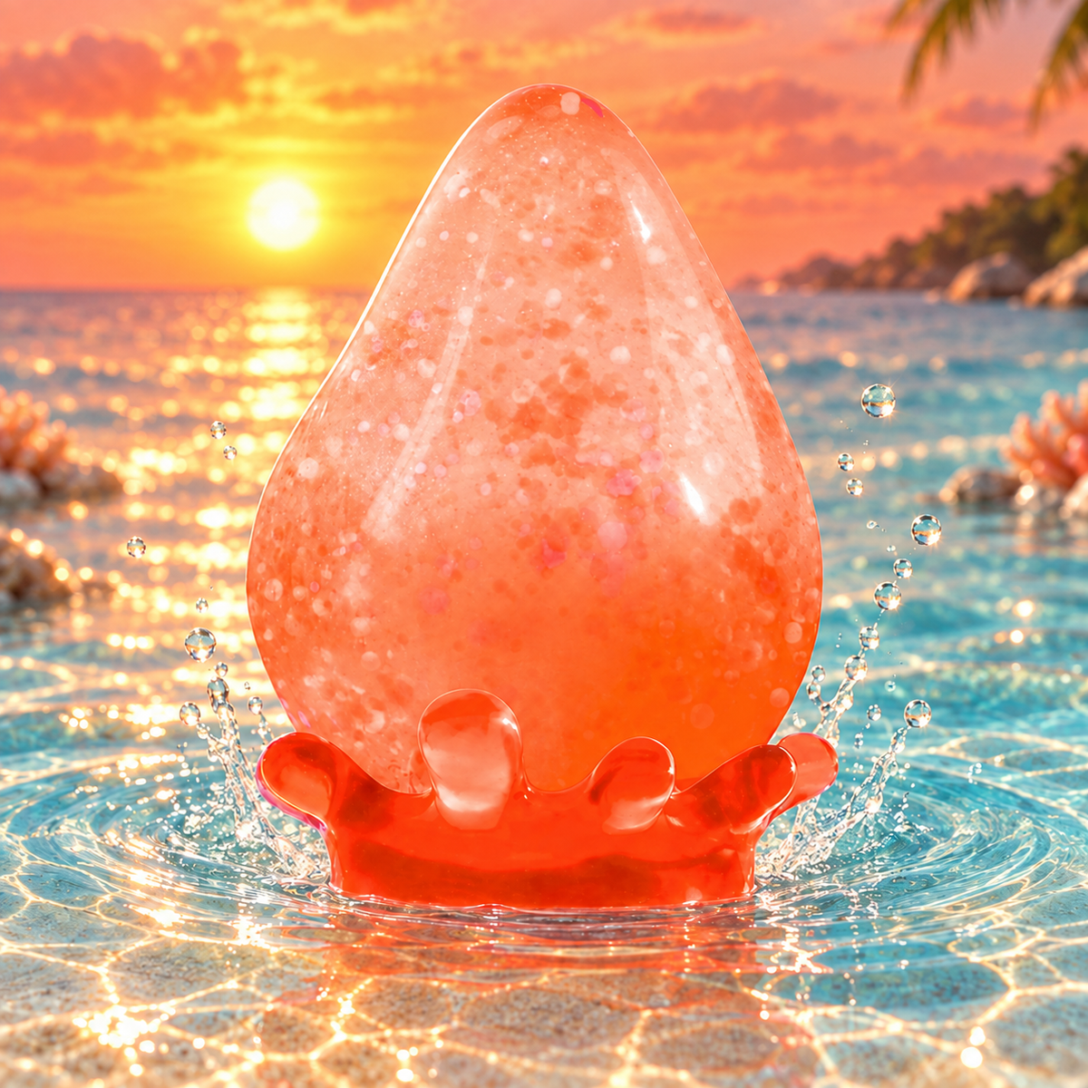 Orange Dreamy Water Drop Squishy — product image