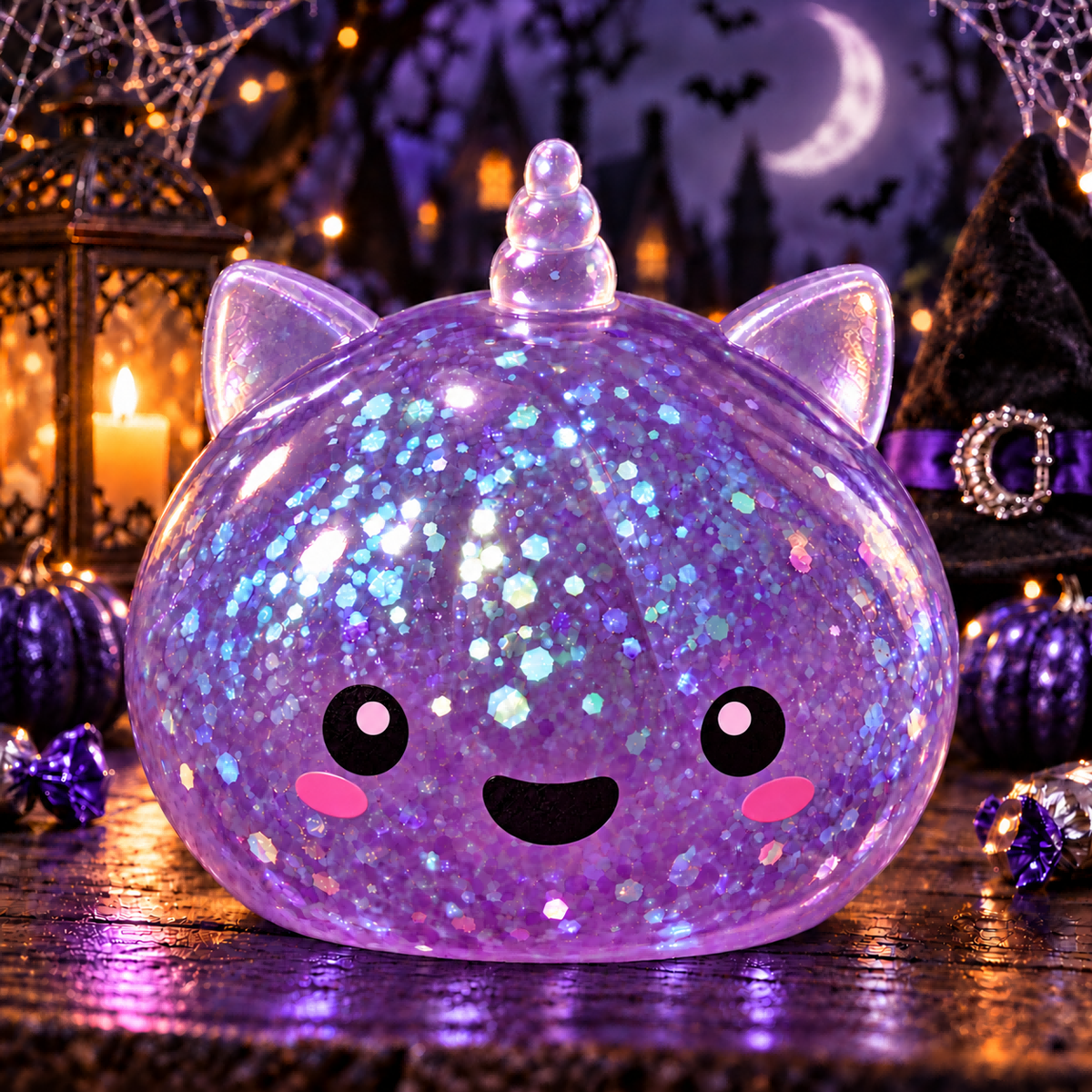 Purple Halloween Unicorn Steamed Bun Squishy