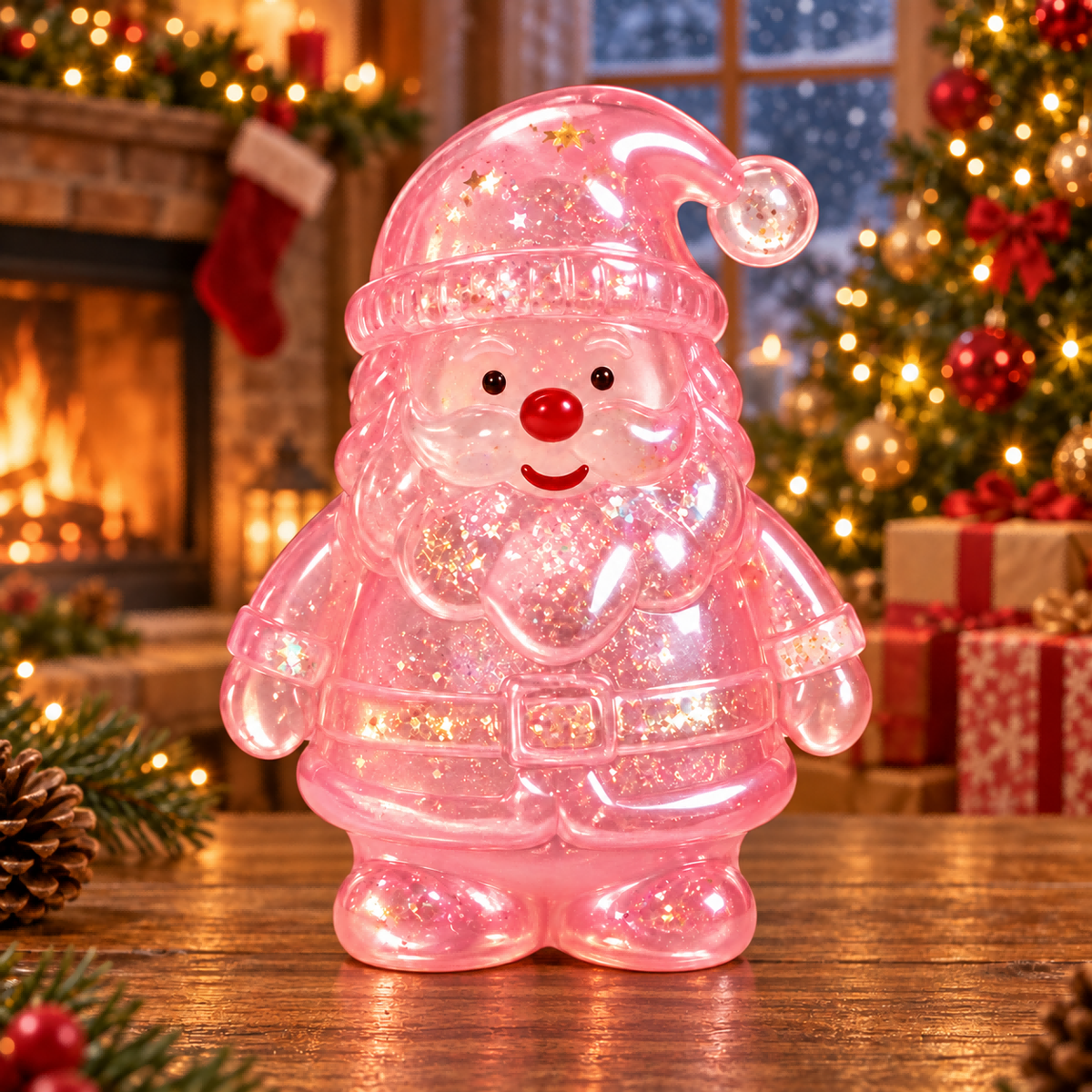 Glitter Santa Claus Stress-Relief Squishy — product image