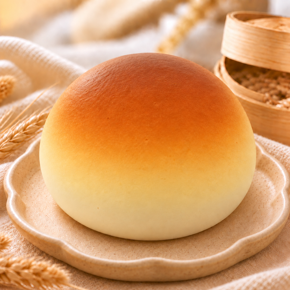 Cake-Colored 9 cm Milk Steamed Bun Squishy — product image