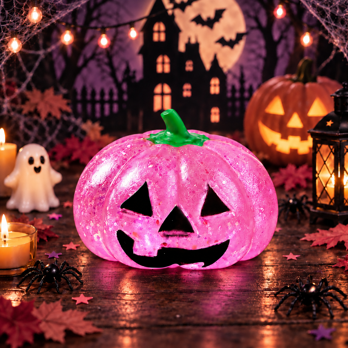Pink Pumpkin Head Squishy — product image