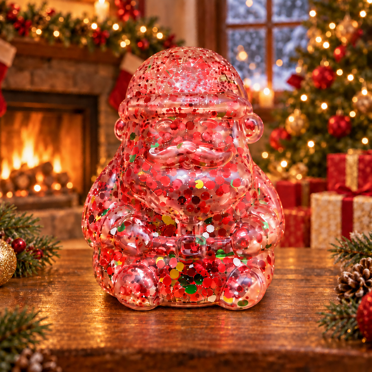 Dazzling Magenta Santa Claus Stress-Relief Squishy — product image