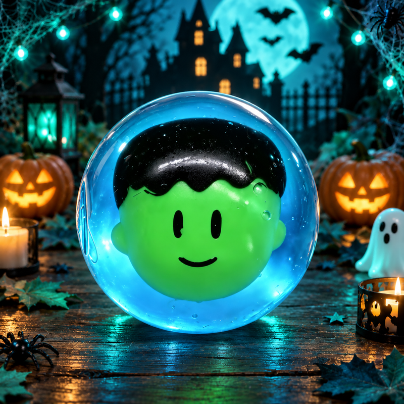 Blue Ghost Head Stress-Relief Squishy Ball — product image