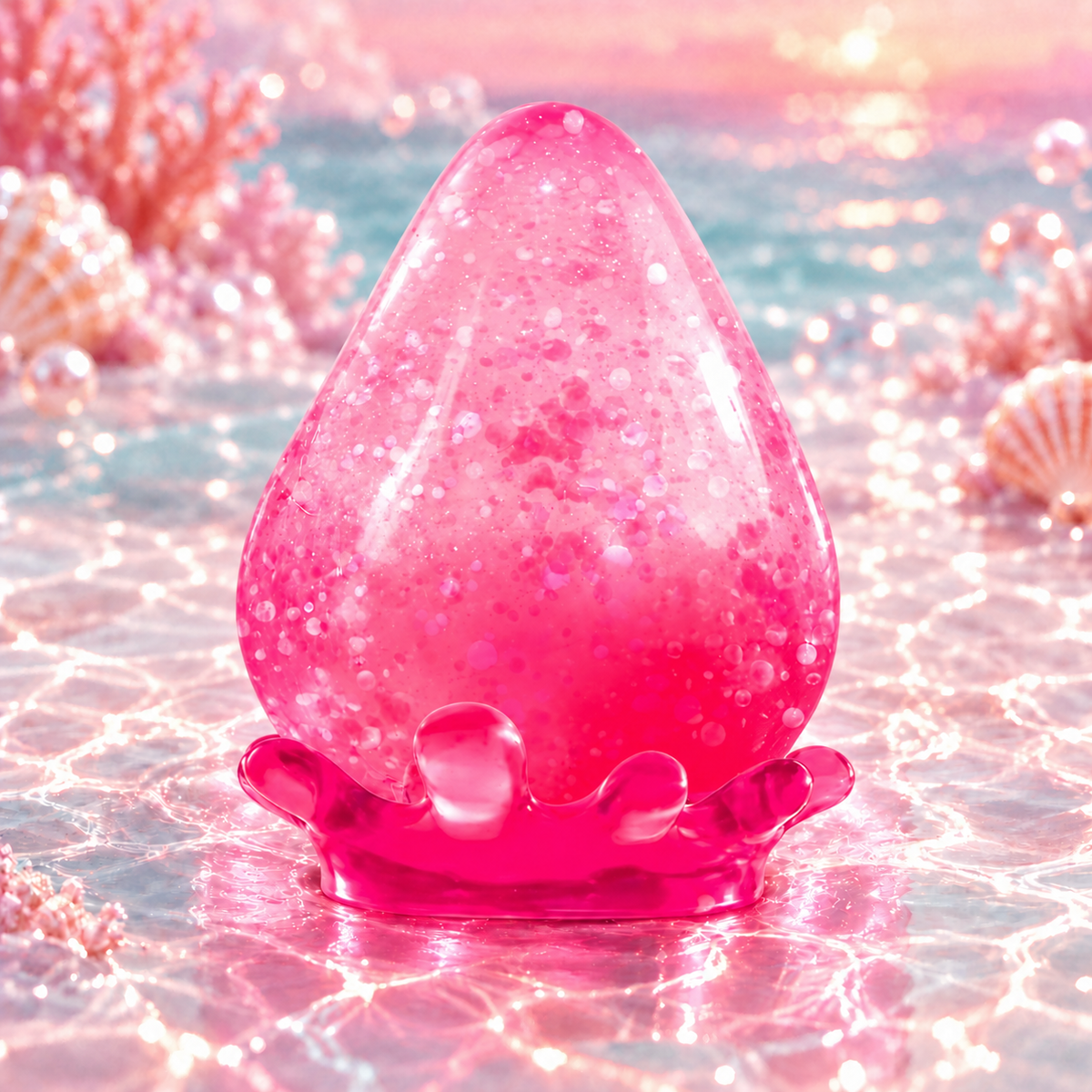 Pink Dreamy Water Drop Squishy — product image