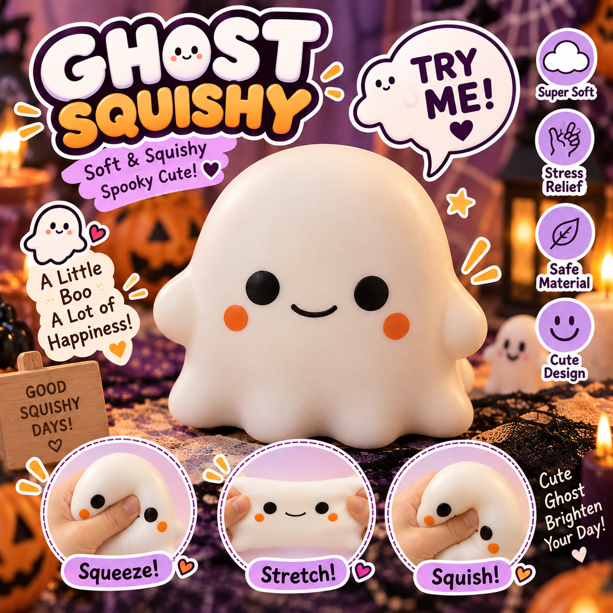 Halloween Limited Edition – Cute Ghost Squishy