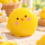 Yellow Chick Squeeze-Toy Building Blocks