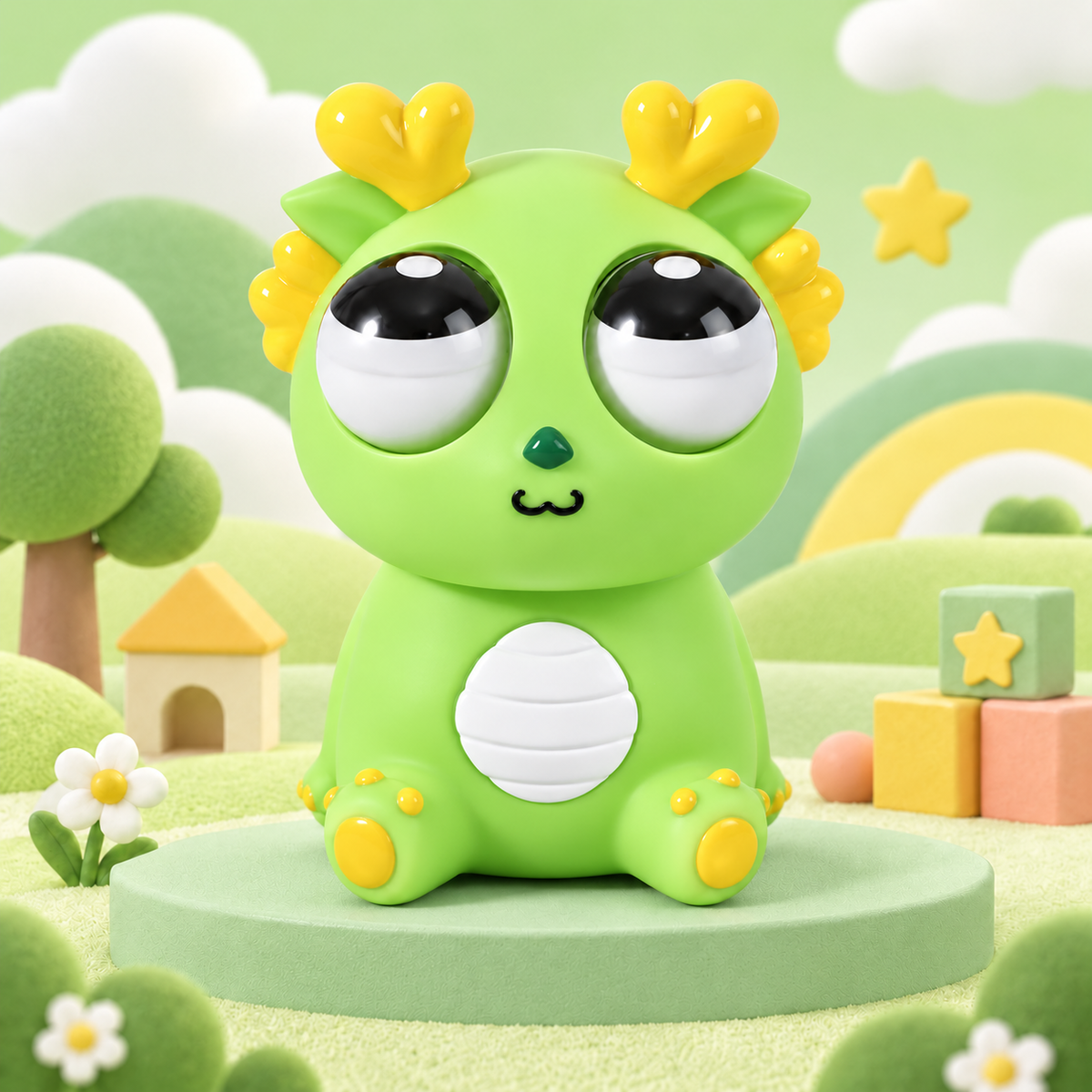 Light Green Pop-Eyed Dragon Squishy — product image
