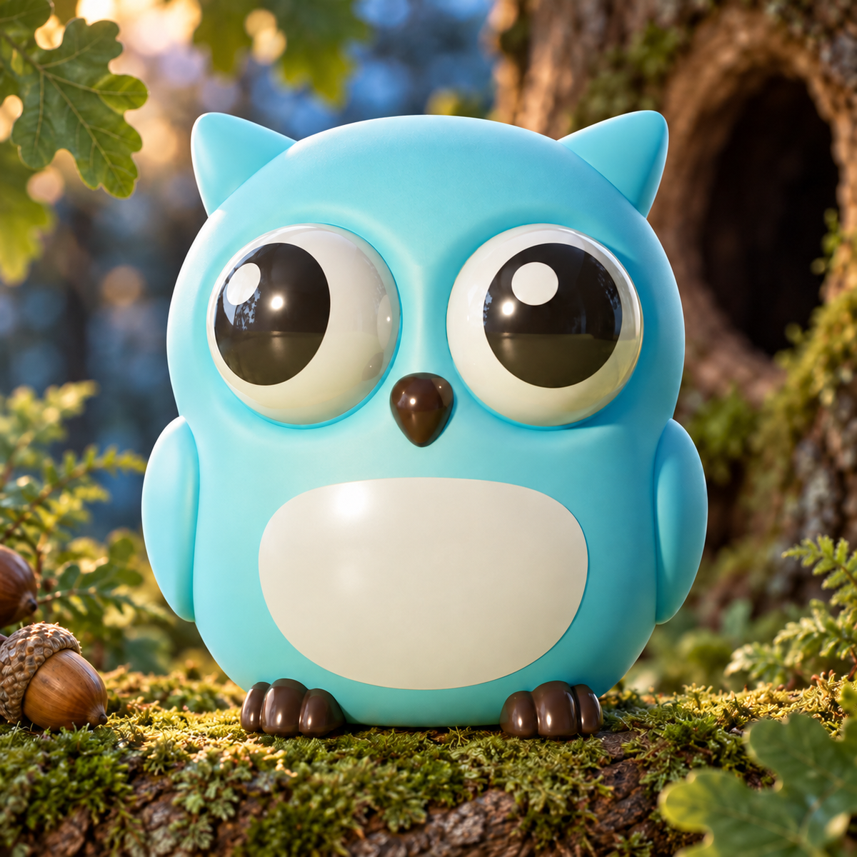 Pop-Eyed Blue Owl Squishy — product image