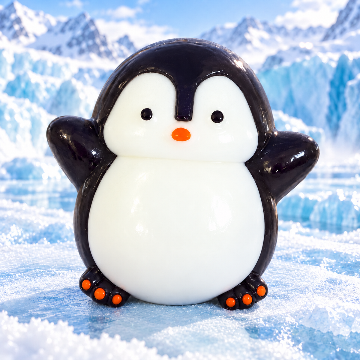 Round-Bellied Black-and-White Penguin Squishy