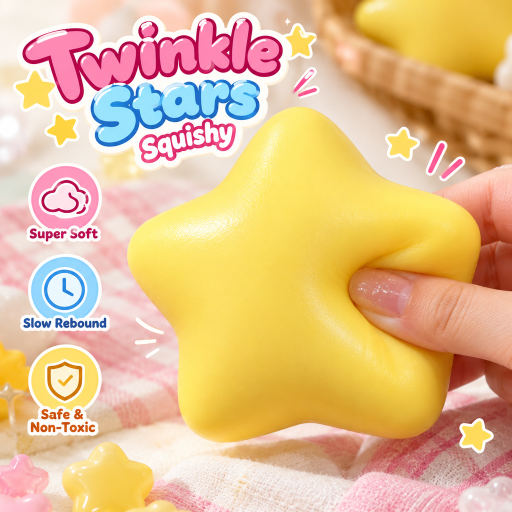 Simulated Star-Shaped Building Block Clay Fidget Toy