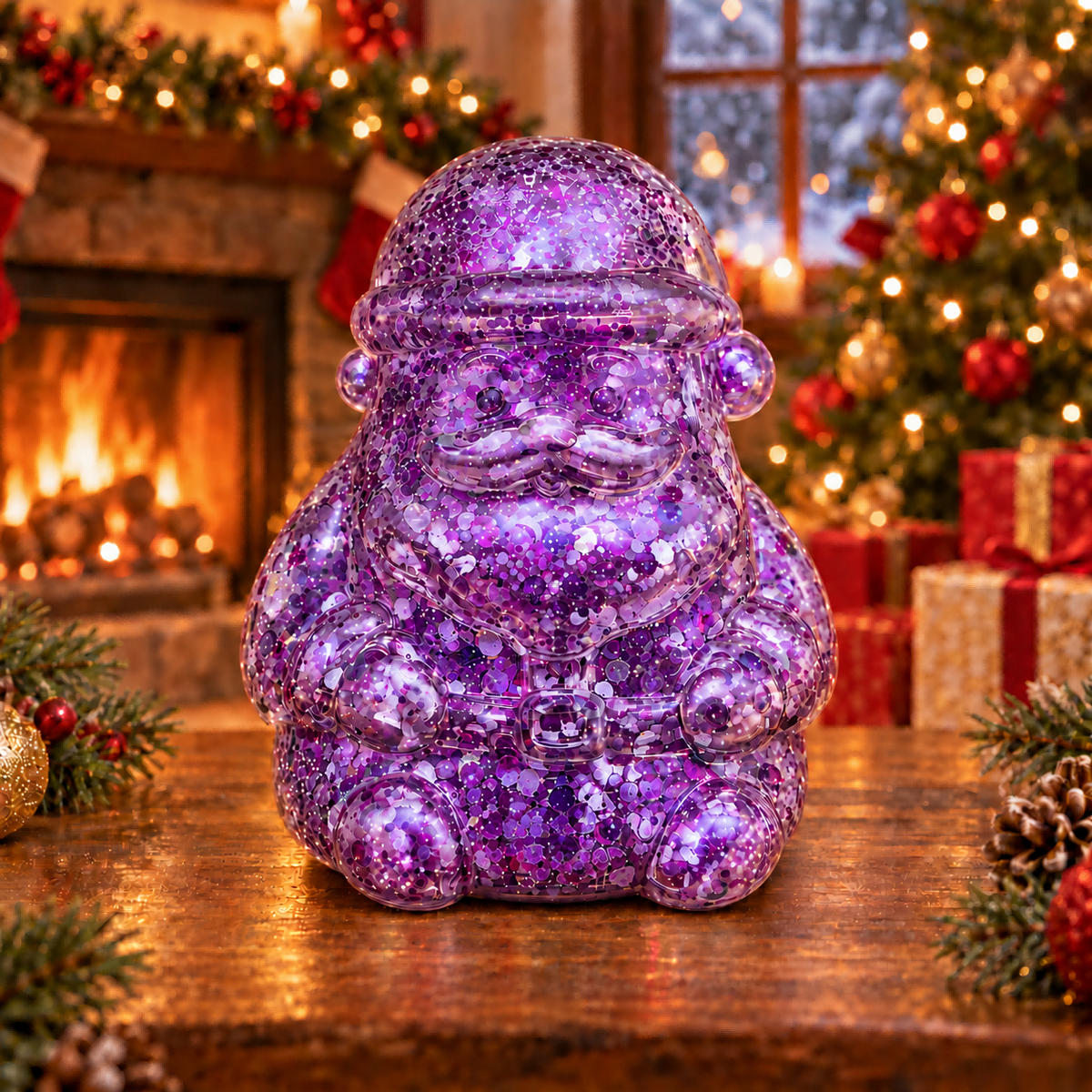 Violet Santa Claus Stress-Relief Squishy — product image