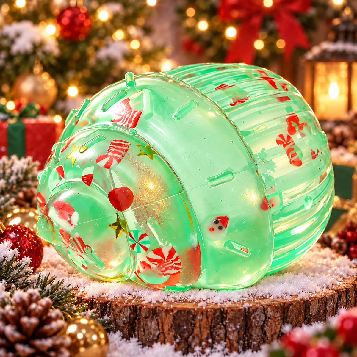 Green Transparent Christmas Cake Squishy