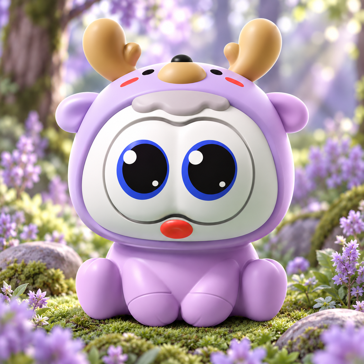 Pop-Eyed Purple Fawn Squishy — product image