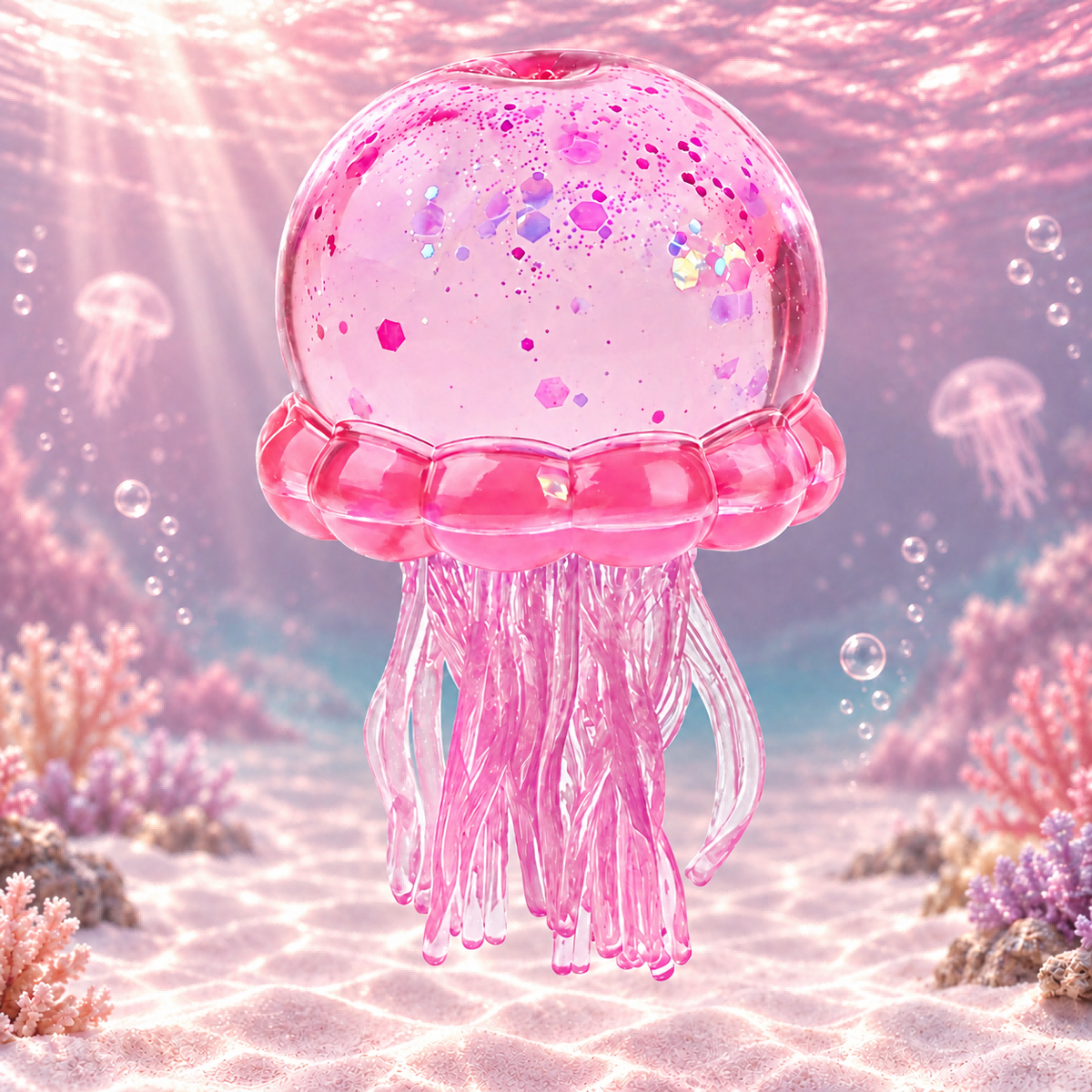 Pink Jellyfish Malt Candy Squishy — product image