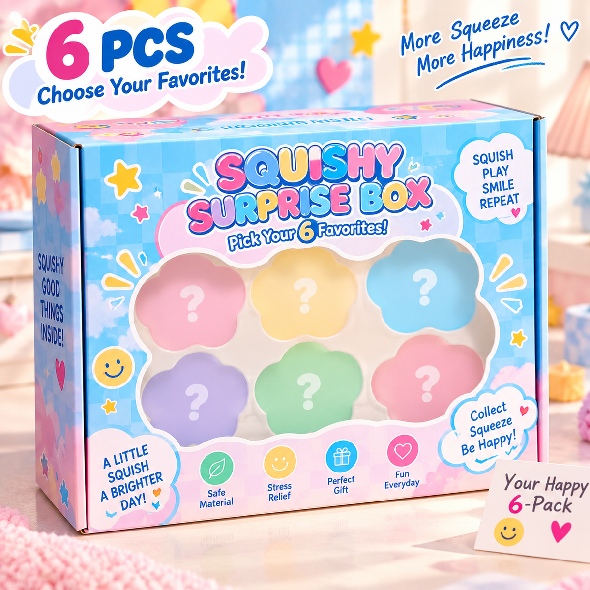 Cute pinch music 6-piece set (Optional)