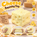 Crunchy Savory Yellow Cheese Cube Stress Ball Fidget Toy