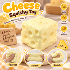 Crunchy Savory Yellow Cheese Cube Stress Ball Fidget Toy
