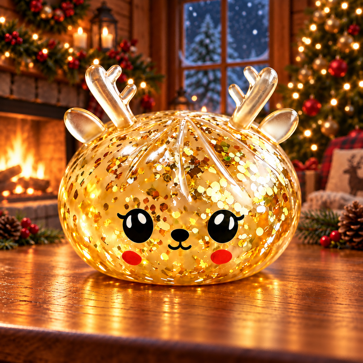 Yellow Reindeer Steamed Bun Stress-Relief Squishy — product image