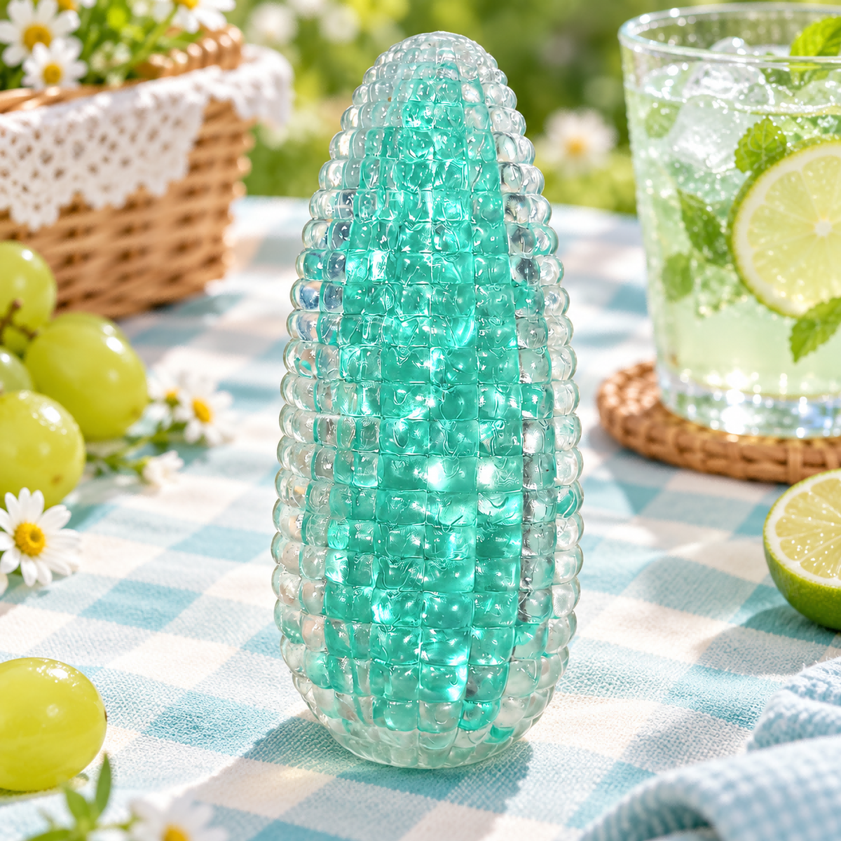 Lake Green Crystal Corn Squishy