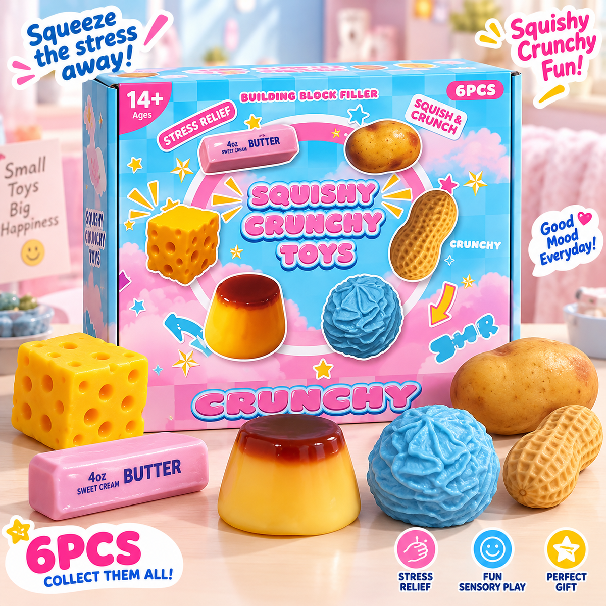 Cute pinch music 6-piece set (Optional)