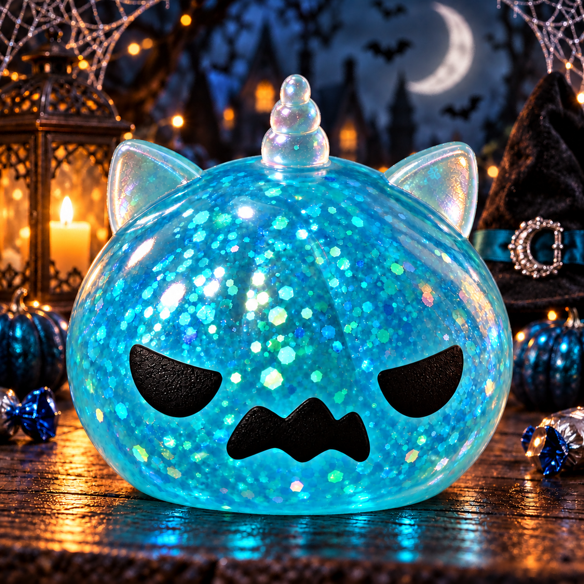 Blue Halloween Unicorn Steamed Bun Squishy