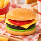 Realistic Hamburger Squeeze Toy