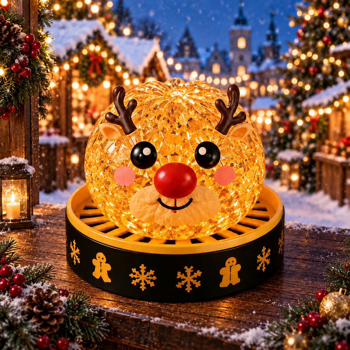 Christmas Reindeer Steamed Bun Stress-Relief Squishy — product image