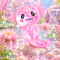 Pink Axolotl Malt Candy Squishy — product image