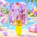 Gold-Glitter Purple Popsicle Squishy — product image