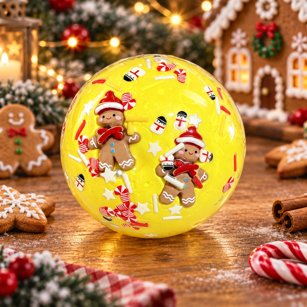 Christmas Gingerbread Man Stress-Relief Squishy Ball — product image