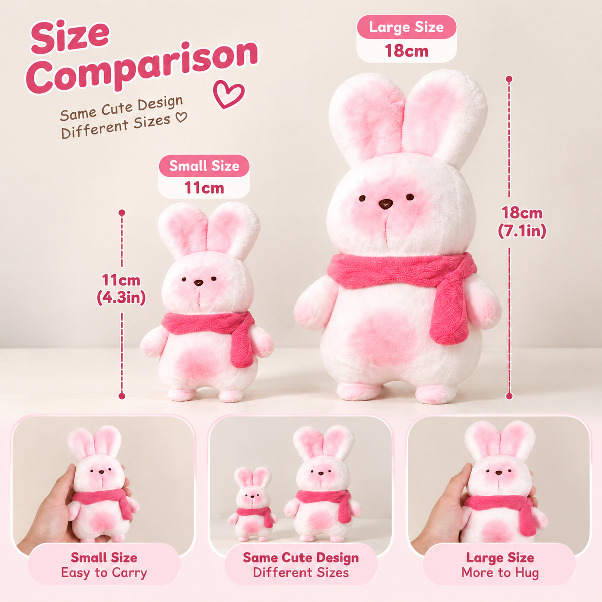 Lillian the Rabbit & Mummy Slow-Rise Squishy Toy