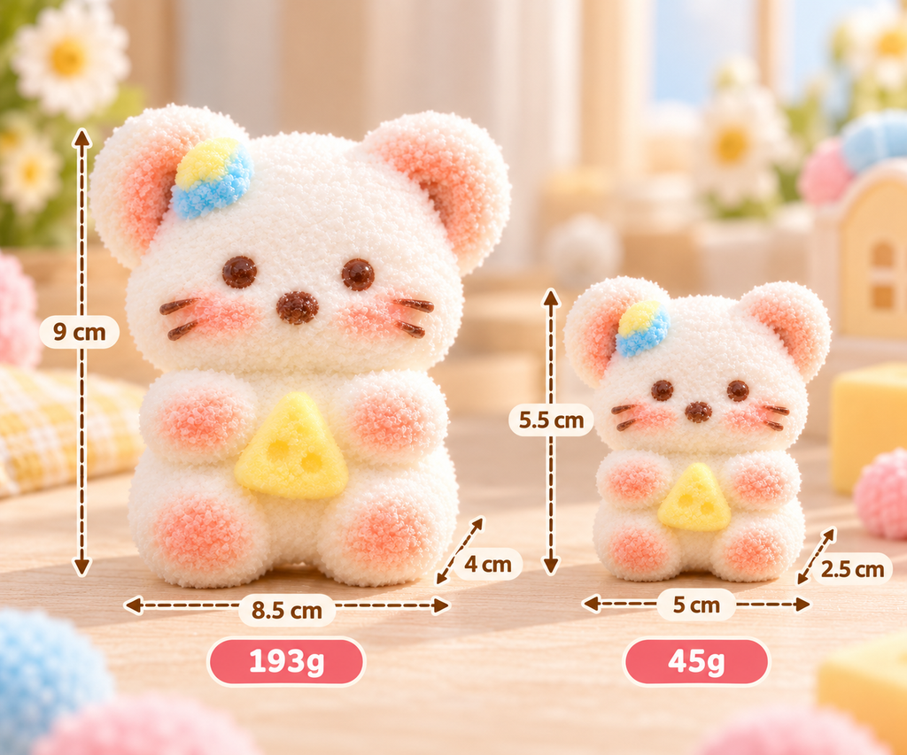 Silicone Cream-Texture Mouse Squishy
