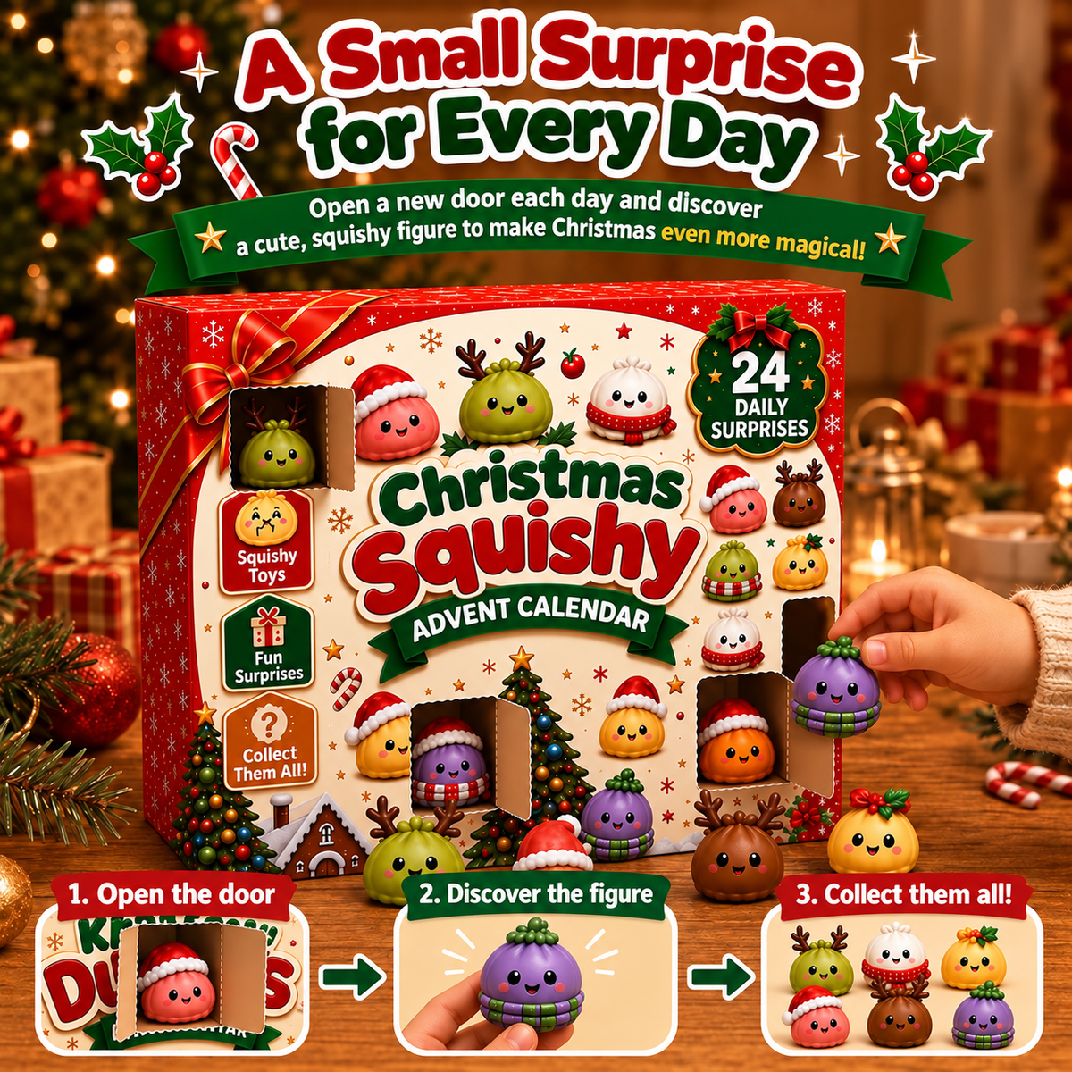 Cute & Soft Christmas Mini Dumpling 24-Piece Set