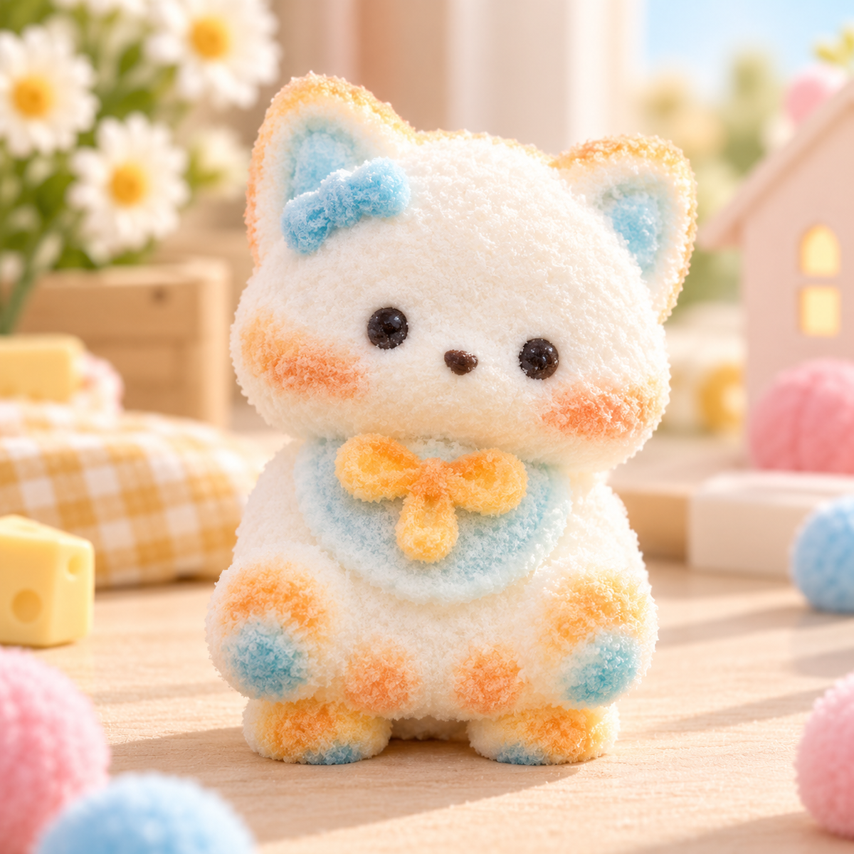 Large Cream-Scented Silicone Fox Squishy