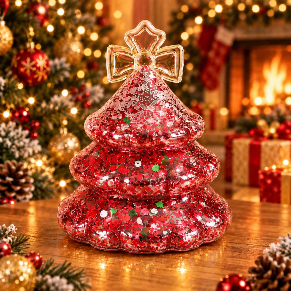 Dazzling Magenta Christmas Tree Stress-Relief Squishy — product image